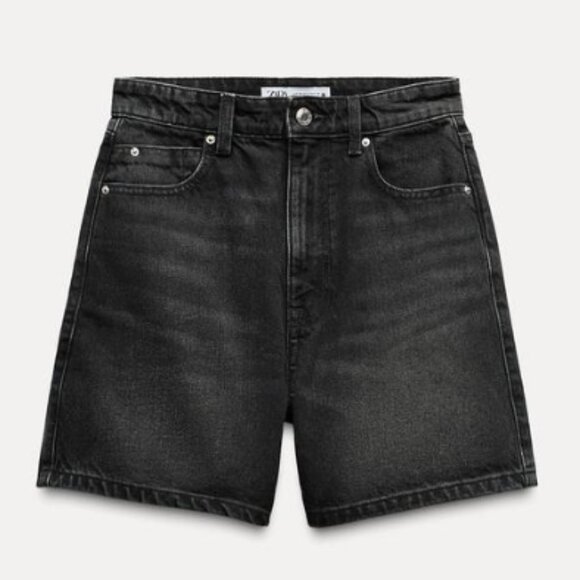 Zara Z1975 HIGH-WAISTED MOM FIT SHORTS - Picture 1 of 4
